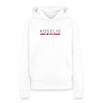 La Norvège chaleureuse - Sweat à capuche Premium bio Femme - blanc - Devant - Julia (174cm)