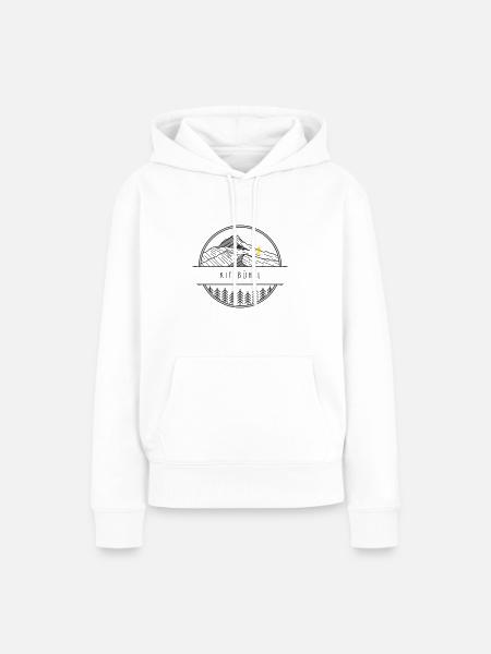 Minimalistisches Kitzbühel-Logo - Frauen Premium Bio Hoodie - Weiß