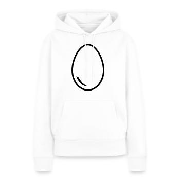 EI - Frauen Premium Bio Hoodie - Weiß - Vorne - Julia (174cm)