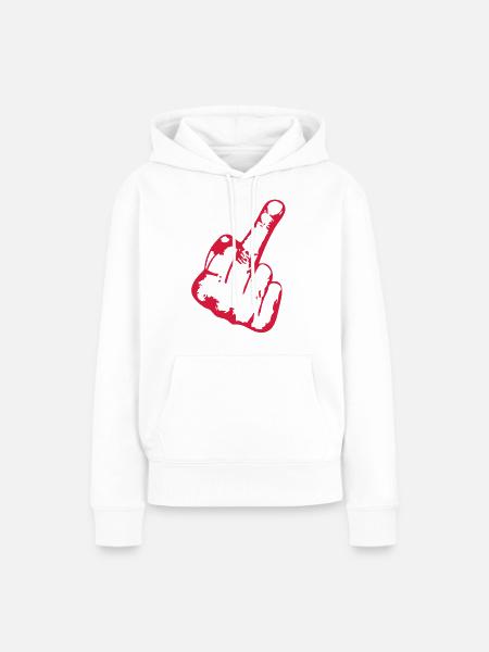 Finger ficken honneur1 - Frauen Premium Bio Hoodie - Weiß