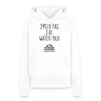 Water Polo / Water-Polo / Sport / Poloïste - Sweat à capuche Premium bio Femme - blanc - Devant - Julia (174cm)