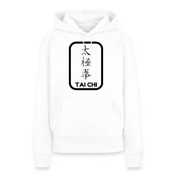 Taijiquan / Tai-Chi Chuan / Tai Chi / Tai-Chi - Sweat à capuche Premium bio Femme - blanc - Devant - Julia (174cm)