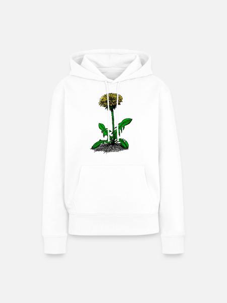 Löwenzahn Illustration - Frauen Premium Bio Hoodie - Weiß