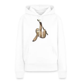Freundliches Faultier - Frauen Premium Bio Hoodie - Weiß - Vorne - Julia (174cm)