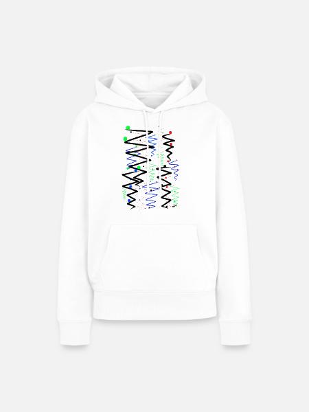 Bunte Reiseziele. - Frauen Premium Bio Hoodie - Weiß