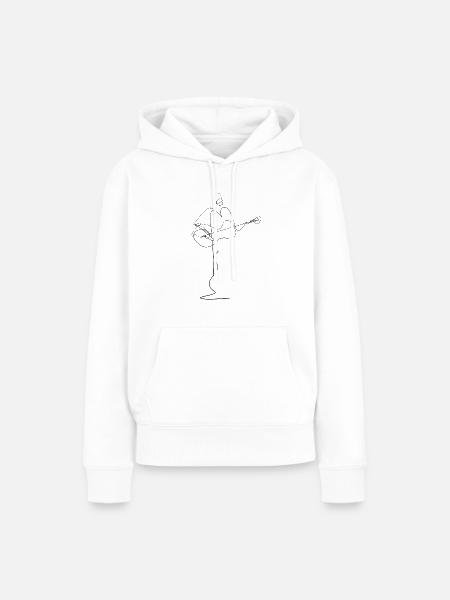 Gitarre - Frauen Premium Bio Hoodie - Weiß