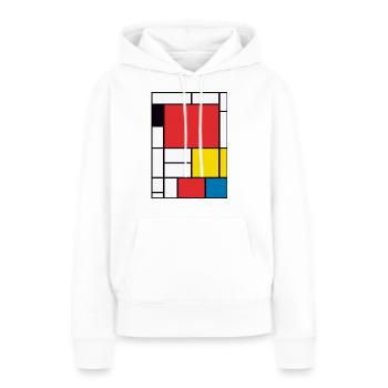 Abstrakte Malerei - Frauen Premium Bio Hoodie - Weiß - Vorne - Julia (174cm)