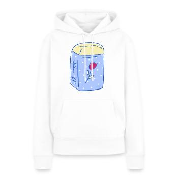 pot senteur fleur. - Sweat à capuche Premium bio Femme - blanc - Devant - Julia (174cm)