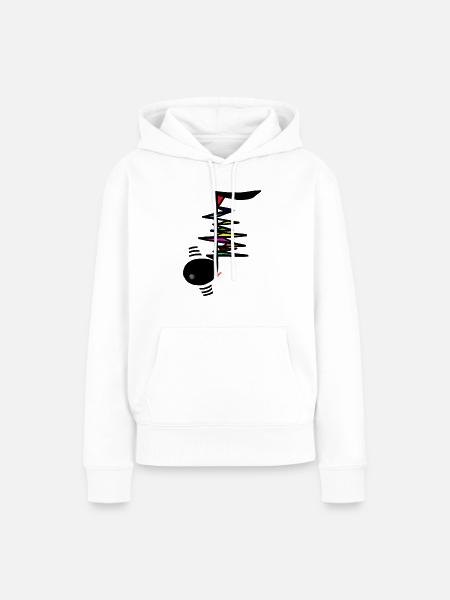 ELEKTRONISCHE MUSIK HIER - Frauen Premium Bio Hoodie - Weiß