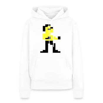 Pixelart martial de Pixelii - Sweat à capuche Premium bio Femme - blanc - Devant - Julia (174cm)