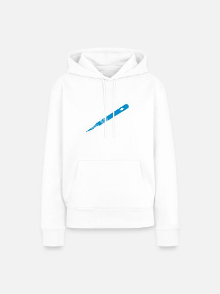 Skalpell_bs3 - Frauen Premium Bio Hoodie - Weiß