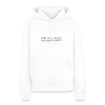 Formules mathématiques - Sweat à capuche Premium bio Femme - blanc - Devant - Julia (174cm)
