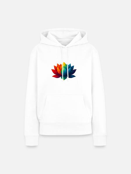 WPAP Stil - Lotus - Frauen Premium Bio Hoodie - Weiß