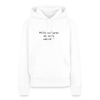 Mille Milliards de Mille Sabords ! BD - Sweat à capuche Premium bio Femme - blanc - Devant - Julia (174cm)