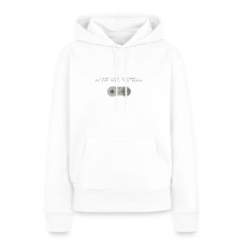 Live like a gamer. If you fail, try again. - Sweat à capuche Premium bio Femme - blanc - Devant - Julia (174cm)