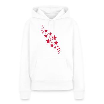 stars - Sweat à capuche Premium bio Femme - blanc - Devant - Julia (174cm)