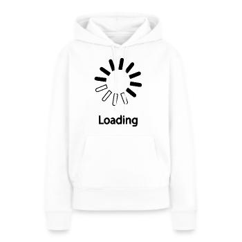 Loading noir - Sweat à capuche Premium bio Femme - blanc - Devant - Julia (174cm)