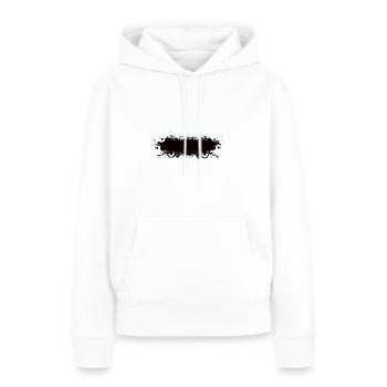 Bannière Noire - Sweat à capuche Premium bio Femme - blanc - Devant - Julia (174cm)