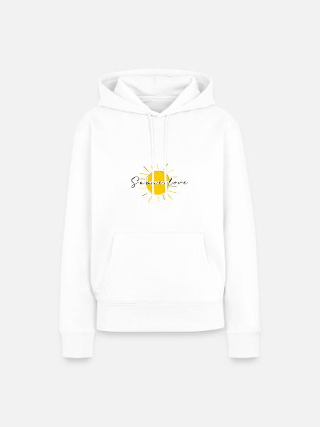 Summerlove - Sommerliebe - Frauen Premium Bio Hoodie - Weiß