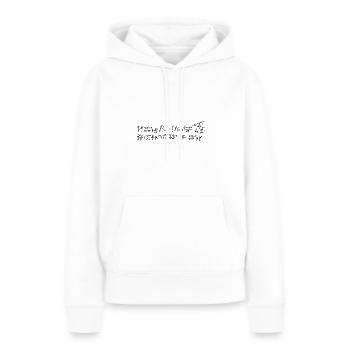 Formules mathématiques - Sweat à capuche Premium bio Femme - blanc - Devant - Julia (174cm)