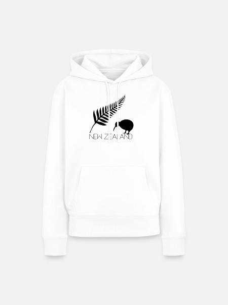 Neuseeland Bootfahren und Kiwi - Frauen Premium Bio Hoodie - Weiß