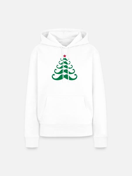 Weihnachtsbaum - Frauen Premium Bio Hoodie - Weiß