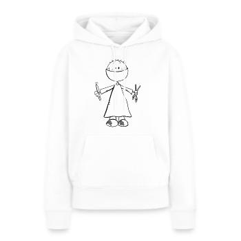 Chirurg Comicfigur - Arzt - Chirurgie - OP - Team - Frauen Premium Bio Hoodie - Weiß - Vorne - Julia (174cm)