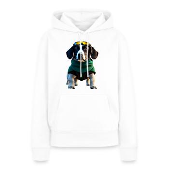 Adoptiere einen Monsterhund - Frauen Premium Bio Hoodie - Weiß - Vorne - Julia (174cm)