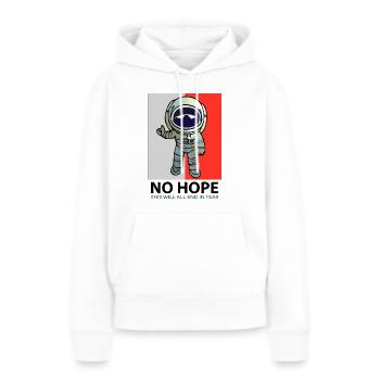 Pas d’espoir avec Astronaut - Sweat à capuche Premium bio Femme - blanc - Devant - Julia (174cm)