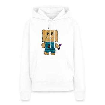 Bébé - Sweat à capuche Premium bio Femme - blanc - Devant - Julia (174cm)