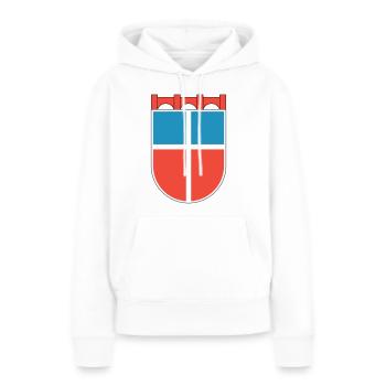 Wappen Saarland 1948 - Frauen Premium Bio Hoodie - Weiß - Vorne - Julia (174cm)