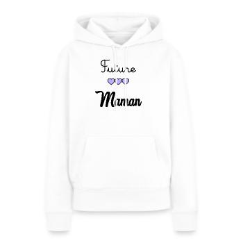 WERDENDE MAMA - Frauen Premium Bio Hoodie - Weiß - Vorne - Julia (174cm)