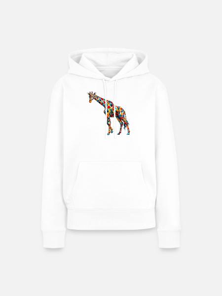 Giraffe - Frauen Premium Bio Hoodie - Weiß