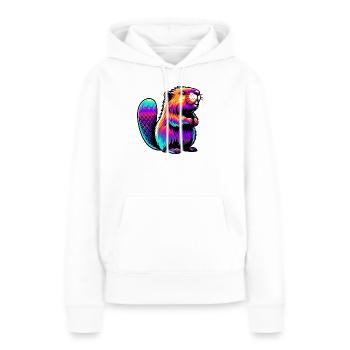 Bieber - Frauen Premium Bio Hoodie - Weiß - Vorne - Julia (174cm)