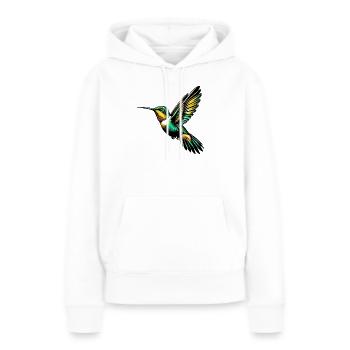 Colibri - Sweat à capuche Premium bio Femme - blanc - Devant - Julia (174cm)