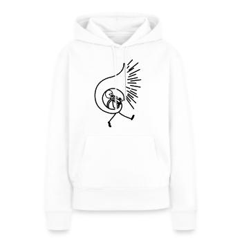 Fanfarengroße Tuba - Frauen Premium Bio Hoodie - Weiß - Vorne - Julia (174cm)