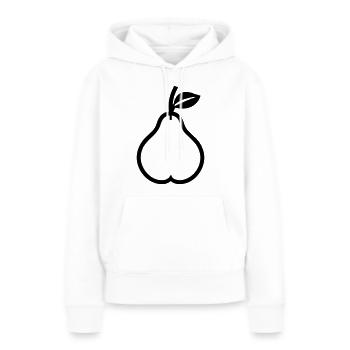 Birne - Frauen Premium Bio Hoodie - Weiß - Vorne - Julia (174cm)
