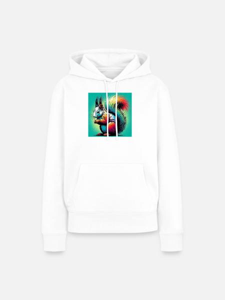 Eichhörnchen - Frauen Premium Bio Hoodie - Weiß