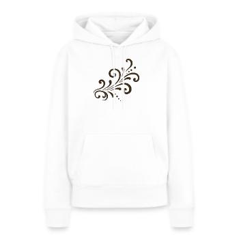 Braune Ornamentblüte Swirl - Frauen Premium Bio Hoodie - Weiß - Vorne - Julia (174cm)