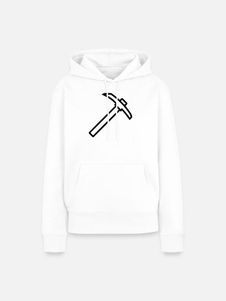 Eispickel - Frauen Premium Bio Hoodie - Weiß