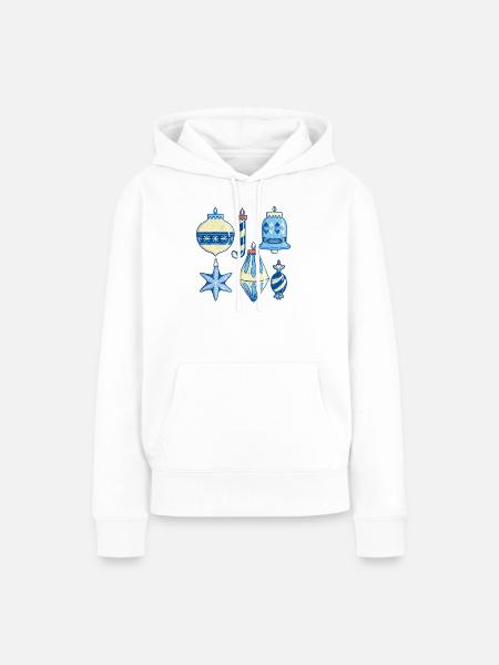 Frostige Ornamente - Frauen Premium Bio Hoodie - Weiß