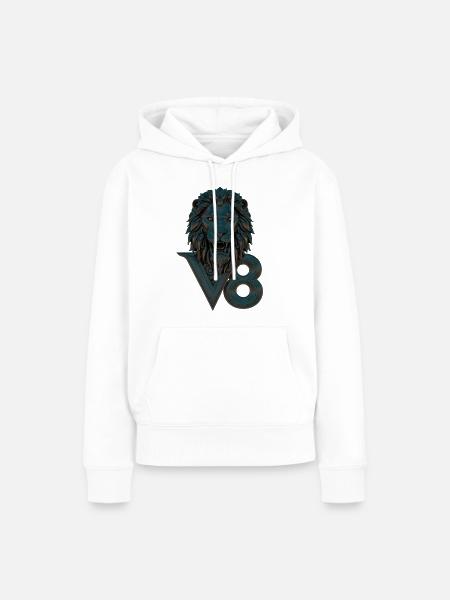 V8 - Frauen Premium Bio Hoodie - Weiß