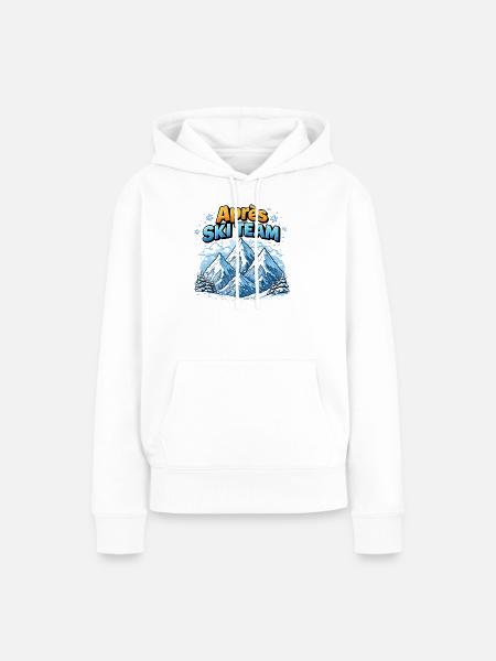 Après Ski Team Berglandschaft - Frauen Premium Bio Hoodie - Weiß