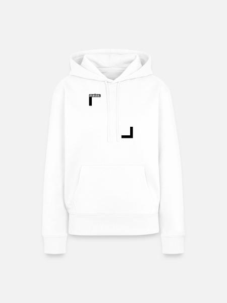 Meins HALB - Frauen Premium Bio Hoodie - Weiß