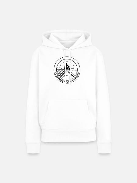 Dachdecker Feierabend über den Dächern - Frauen Premium Bio Hoodie - Weiß