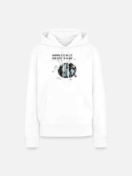 Weltköter - Frauen Premium Bio Hoodie - Weiß