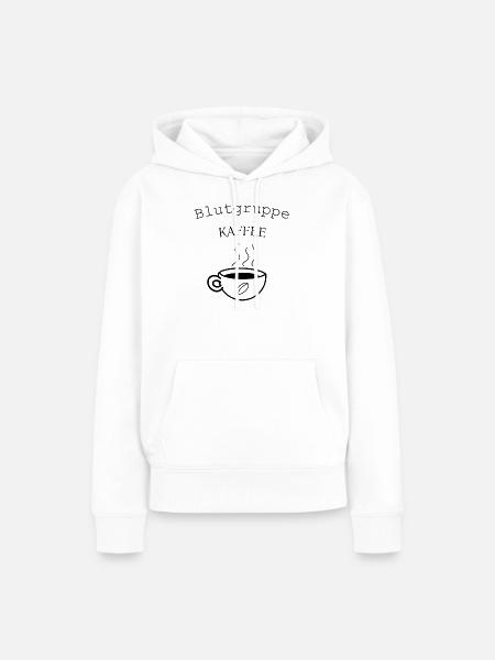 Blutgruppe Kaffee 2 - Frauen Premium Bio Hoodie - Weiß