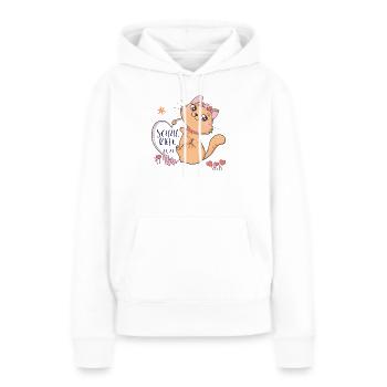 Schulkind 2026  - Frauen Premium Bio Hoodie - Weiß - Vorne - Julia (174cm)