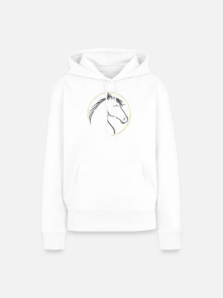 Wilde Mähne, Sanfte Anmut - Frauen Premium Bio Hoodie - Weiß