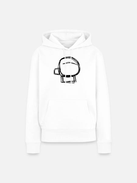 Boxhandschuh handgezeichnet - Frauen Premium Bio Hoodie - Weiß